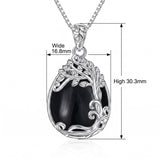 14K Gold Plated Teardrop Tree of Life Necklace for Women