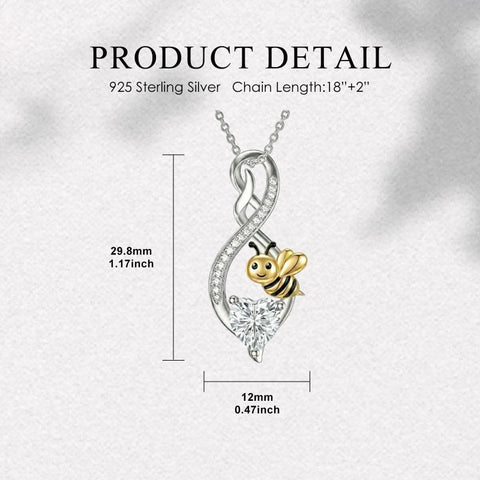 Sterling Silver 12 Month Birthstone Infinity Heart Animal Pendant Necklace Christmas Birthday Jewelry Gift