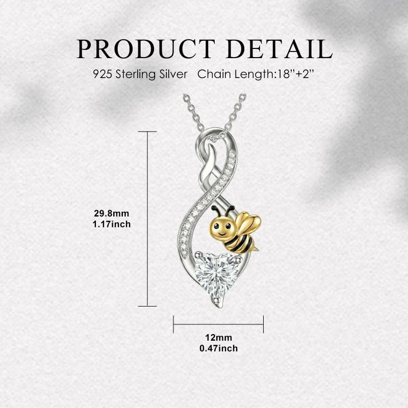 Sterling Silver 12 Month Birthstone Infinity Heart Animal Pendant Necklace Christmas Birthday Jewelry Gift