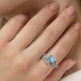 Sterling Silver Turquoise Vintage Adjustable Sunflower Dragonfly Butterfly Feather Tree of Life Spoon Ring