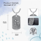 Sterling Silver Dog Tag Baseball Basketball Softball Soccer Pendant Necklace for Men