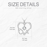 Moissanite Stethoscope Necklace 18K White Gold Plated S925 Sterling Silver 1CT Moissanite Pendant Necklace Christmas Birthday Gift