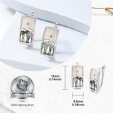 Sterling Silver Abalone Shell Mountain Cat Dog Fox Dragonfly Hummingbird Earring