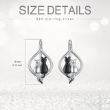 Leverback Earring for Women Sterling Silver Dangle Drop Hoop Earrings for Women Teens Birthday Anniversary