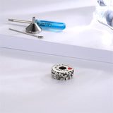 Sterling Silver Cremation Urn Bead Charm for Ashes Keepsake Pendant Fit Bracelet Memorial Jewelry Gifts for Women