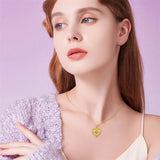 10K 14K 18K Gold Personalized Photo Tree of Life Bee Sunflower Rose  Pendant Necklace