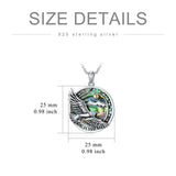 Sterling Silver Blue Jay Eagle Phoenix Owl Pendant Necklace for Women