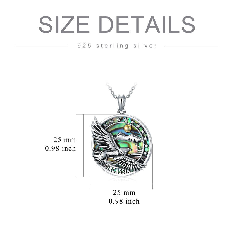 Sterling Silver Blue Jay Eagle Phoenix Owl Pendant Necklace for Women