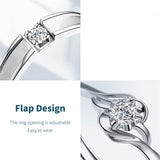 Sterling Silver Cubic Zirconia Endless Love Matching Set Couple Rings
