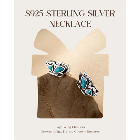 Sterling Silver Turquoise Butterfly Stud Earrings