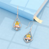 Sterling Silver Bee Butterfly Chicken Chihuahua  Dinosaur Frog Octopus Paw Print Platypus Dangle Earrings