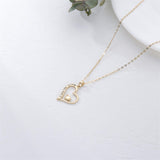Three Heart Necklace, I Love You Forever Gold Heart Pendant Necklace Mom Jewelry Gifts for Mother Grandma, 16+2 Inch