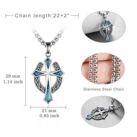 14K Gold Plated  Cross Necklace Religious Amulets Jewelry Gifts
