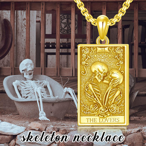 Sterling Silve Sun Moon Star Strength Lovers Death Devil Fool Tarot Card Pendant Necklace