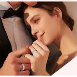 Sterling Silver Adjustable Mountain Couple Rings Set