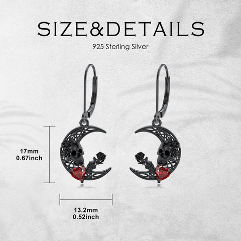 Sterling Silver Feather Arrow  Skull Spider Bat Scorpion Hoop Earrings Halloween Christmas Gift