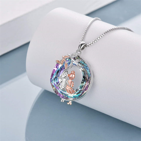 Sisters Gifts from Sister Sterling Silver Heart Necklace Female Friendship Jewelry