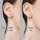 14K Gold Plated Classic Huggie Earrings for Women