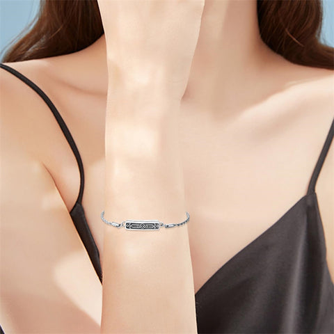 Sterling Silver Bee Celtic Knot Hummingbird Rose Sunflower Bar Urn Bracelet for Ashes
