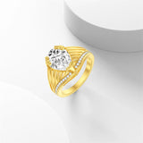 10K 14K 18K Gold 3CT Engagement Wedding Band Promise Ring for Men