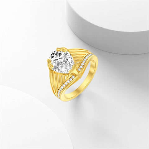 10K 14K 18K Gold 3CT Engagement Wedding Band Promise Ring for Men