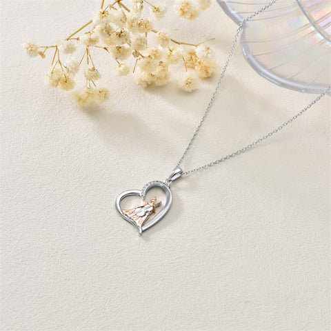 Sterling Silver  Cello Violin Necklace Music Gifts for Women Girl Daughter