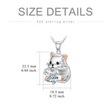 Animals Necklace for Women Daughter Sterling Silver Birthstones Necklace Gifts Pig Hamster Dragon Giraffe Jewelry  Graduation Animals Gift
