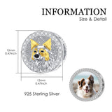 Personalized Dog Breed Photo Charms Bead for Bracelet Enamel Puppy Charm Sterling Silver Customized Picture Charm Bead for Women