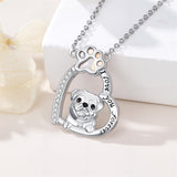 Sterling Silver Paw Print Poodle Corgi French Schnauzer Chihuahua Dachshund Golden Retriever Pug Pendant  Necklace