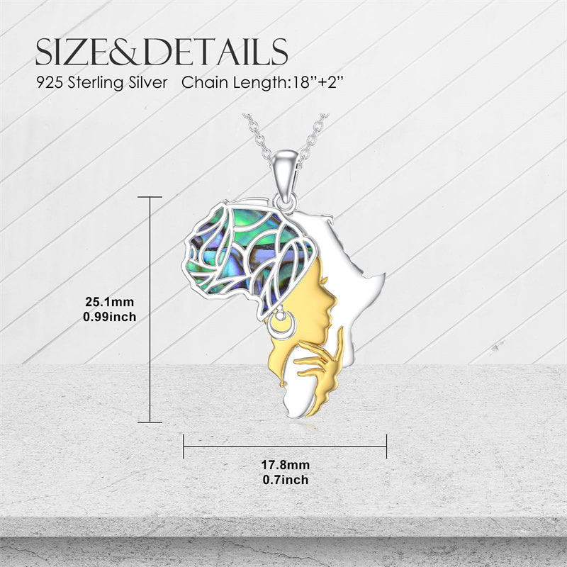 Sterling Silver Jamaica America Texas Africa Map Pendant Necklace Country Map Chain Jewelry Gifts