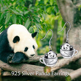 Drop Earrings for Women 925 Sterling Silver Teacup Dangle Earrings for Girls Cute Animal Earrings Animal Jewelry Gift