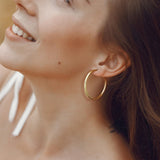 14K Gold Plated  Hoop Earrings for Women