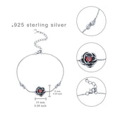 Rose Urn Bracelet 925 Sterling Silver Flower Cremation Urn Bracelet for Ashes Memorial Jewelry Gift for Women
