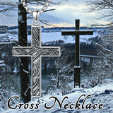 Sterling Silver Cross Religious Necklace for Men