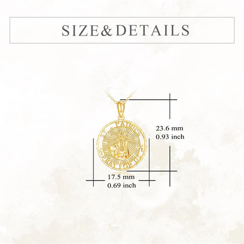 14K Gold St Christopher St Florian St Joseph St Jude St Michael St Patrick Pendant Necklace