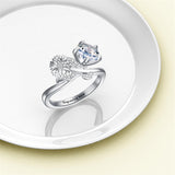 Sterling Silver Moissanite 12 Months Birthflowers Ring