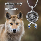Sterling Silver Viking Dragon Eagle Wolf Animal Pendant Necklace for Men