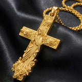 St Michael St Benedict  St Christopher Virgin MaryPendant Necklace 14K Gold Plated Christian Catholic Jewelry