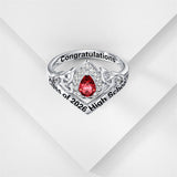 Sterling Silver 10K 14K 18K Gold Customizable Class Ring College Graduation Ring