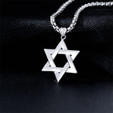 Star of David Necklace Sterling Silver Jewish Necklace for Men