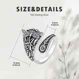 Sterling Silver Turquoise Hummingbird Butterfly Sunflower Adjustable Spoon Ring