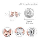 Corgi Earrings for Girls 925 Sterling Silver Corgi Stud Earrings Kawaii Corgil Animal Jewelry Gifts for Girls Women Corgi Lovers