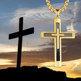 14K Gold Plated  Cross Necklace Religious Amulets Jewelry Gifts