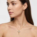 14K Gold Plated Cross Pendant Necklace for Women Faith Jewelry for Anniversary Christmas  Birthday Mother's Day
