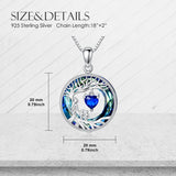 Sterling Silver Crystal  Tree of Life Mother and 1-4 Daughter Son Pendant Necklace Birthday Christmas Gift