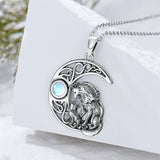 Sterling Silver Raccoon Dolphin Sea Otter Wolf Sloth Mother Daughter Pendant Necklace
