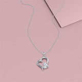 10K 14K 18K Gold Personalized Birthstone Engraved Heart Pendant Necklace