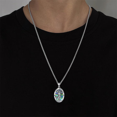Sterling Silver St Michael St Benedict St Anthony St Jude Medal Pendant Necklace