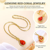 Sterling SilverTurquoise Red Coral Lapis Lazuli Malachite Paperclip Chain Necklace