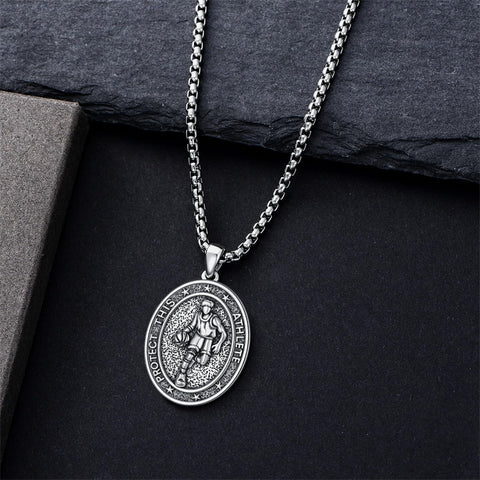 Sterling Silver Baseball Soccer Hockey Football Basketball Taekwondo Tennis Golf Runner Pendant Necklace